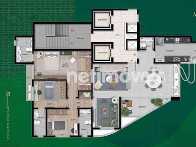 Apartamento com 4 quartos à venda no bairro Sion, 150m²