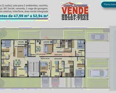 Apartamento para Venda em Olinda, Jardim Atlântico, 2 dormitórios, 1 suíte, 2 banheiros, 1