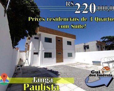 Apartamento Residencial com 64M² 3 quartos COM SUITE no Janga/Paulista/PE - 220 MIL
