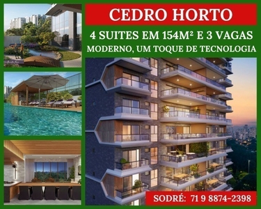 Cedro Horto- Lançamento com 4/4 sendo 4 suíte, 3 vagas, 154 m² (B6)