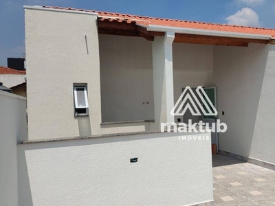 Cobertura com 2 dormitórios à venda, 86 m² por R$ 395.000,00 - Vila Scarpelli - Santo Andr