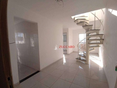 Cobertura com 3 dormitórios para alugar, 94 m² por r$ 1.509,44/mês - jardim fátima - guarulhos/sp