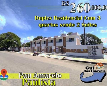 Duplex para venda possui 69M² com 3 quartos sendo 2 Suites em Pau Amarelo - Paulista/PE