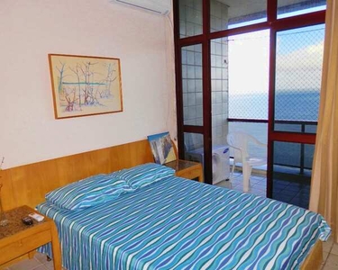 Hotel Golden Beach - Flat Mobiliado, baira mar, varanda, 2 dormitórios