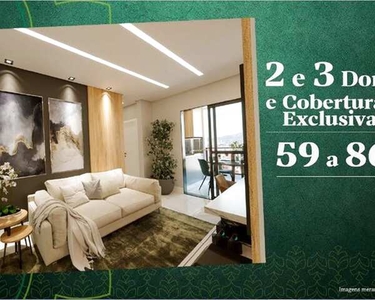 Lançamento de cotas de apartamento com 59 metros quadrados com 2 quartos 1 suíte