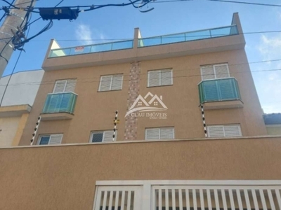 Apartamento ( novo ) s/ condomínio cobertura para venda no bairro vila marina, santo andré