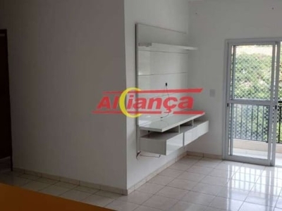 Apartamento para alugar, 03 quartos, 01 suíte, 01 vaga, vila galvão - guarulhos/sp por r$2.000,00