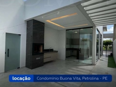 Casa em condomínio fechado com 3 quartos para alugar na rodovia br-122, 00, boa esperança, petrolina, 200 m2 por r$ 4.500