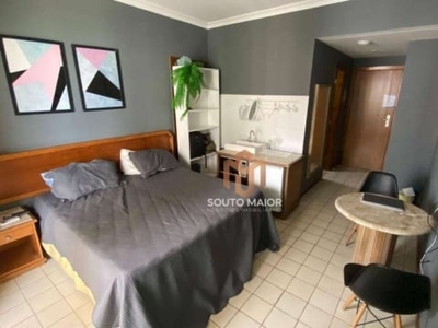 Flat com 1 dormitório, 25 m² - venda por r$ 220.000,00 ou aluguel por r$ 2.500,00/mês - piedade - jaboatão dos guararapes/pe