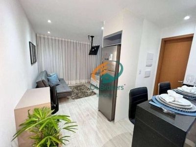 Studio com 1 dormitório para alugar, 37 m² por r$ 4.265,00/mês - centro - guarulhos/sp