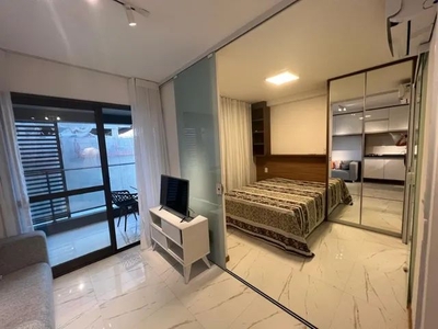 1 Quarto - Sala - 31 m² - Varanda - Mobiliado - 1 Vaga de garagem