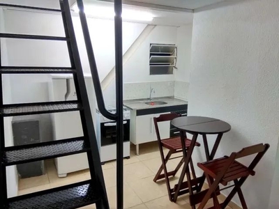 Apartamento Loft Studio Mobiliado 1 Quarto P3 USP Para Alugar, 24m² por R$ 1.350/mês - Rua