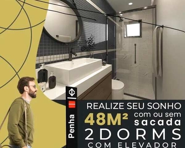 Apartamento para venda com 2 quartos, 1 vaga - ao lado metro Penha, 215 mil