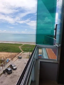 Apartamento pé na areia com móveis projetados e varanda/sacada com vista a beira mar da pr