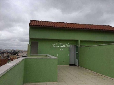Cobertura à venda, 100 m² por r$ 400.000,00 - vila camilópolis - santo andré/sp