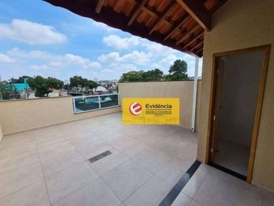 Cobertura com 2 dormitórios à venda, 88 m² por r$ 370.000,00 - vila tibiriçá - santo andré/sp