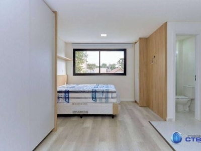 Studio com 1 dormitório, 21 m² - venda por r$ 370.000 ou aluguel por r$ 2.250/mês - rebouças - curitiba/pr