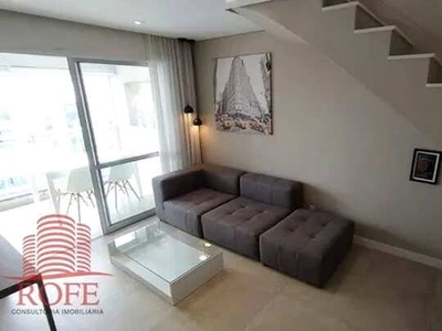 Apartamento com 1 dormitório para alugar, 62 m² por R$ 5.750,00/mês - Campo Belo - São Pau