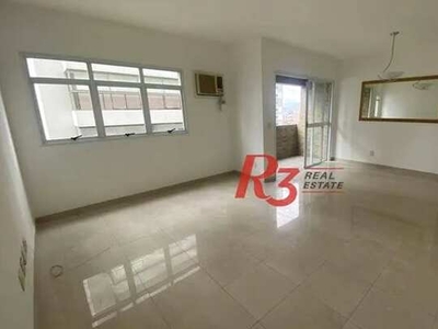 Apartamento com 3 dormitórios para alugar, 117 m² por R$ 5.800,00/mês - Embaré - Santos/SP