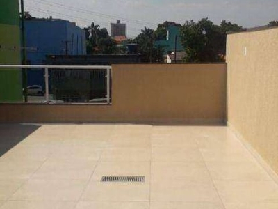 Cobertura com 2 dormitórios à venda, 84 m² - vila pires - santo andré/sp