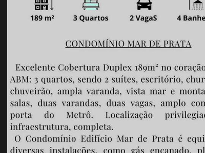 Cobertura Duplex - 3 dormitórios - ABM, locação na Barra da Tijuca Cobertura D