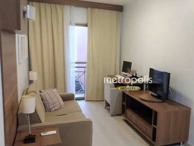 Flat com 1 dormitório para alugar, 40 m² por R$ 3.200,02/mês - Barcelona - São Caetano do