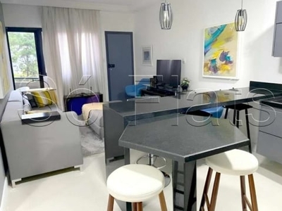 Flat disponível para locação no le bougainville contendo 56m², 1 dorm e 1 vaga