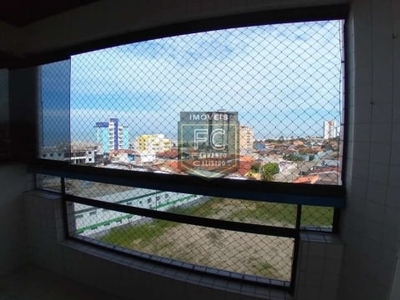 Apartamento alto padrão 1 dormitório, 57 m², varanda envidraçada c/ vista p/ o mar, 100 mts da praia, financiamento, permuta, vera cruz, mongaguá - sp