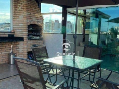 Cobertura com 2 dormitórios à venda, 140 m² por r$ 580.000,00 - paraíso - santo andré/sp