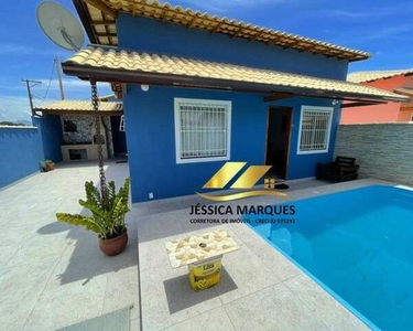 Linda casa de 2 quartos, área gourmet e piscina em Unamar, Tamoios - Cabo Frio - RJ