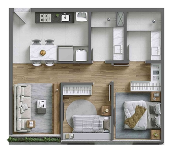 Apartamento com 2 quartos à venda no bairro Asa Norte, 57m²