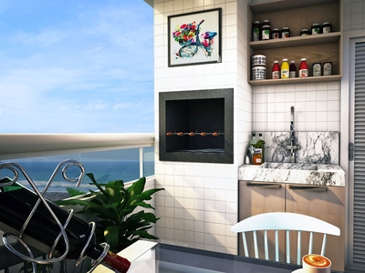 Apartamento em Balneário Maracanã, Praia Grande/SP de 73m² 2 quartos à venda por R$ 535.378,22