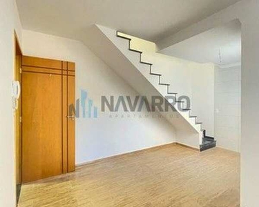 Cobertura 100m², 2 dormitórios, 1 suíte, 2 vagas de garagem, terraço 50% coberto com lavab