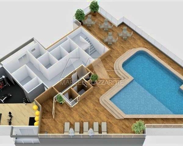 Entrada: R$ 67.800, ! Apartamento de 73 m² com 2 suítes, terraço gourmet, 1 vaga, piscina