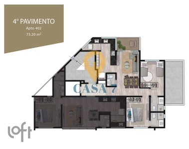 Apartamento à venda em Santo Agostinho com 8646 m², 3 quartos, 1 suíte
