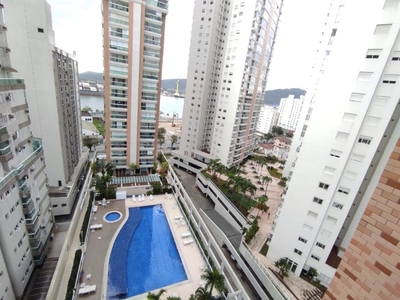 Apartamento em Ponta da Praia, Santos/SP de 128m² 3 quartos para locação R$ 7.000,00/mes