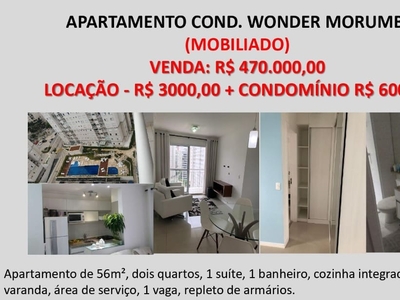 Apartamento em Vila Andrade, São Paulo/SP de 56m² 2 quartos à venda por R$ 470.000,00 ou para locação R$ 3.000,00/mes