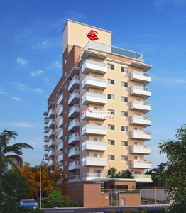 Apartamento em Vila Guilhermina, Praia Grande/SP de 57m² 2 quartos à venda por R$ 374.100,00