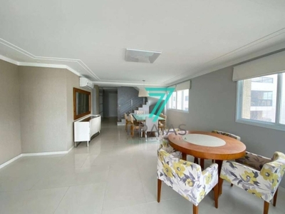 Cobertura com 4 dormitórios à venda, 300 m² por r$ 3.000.000,00 - praia das astúrias - guarujá/sp