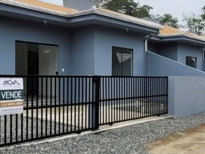 Casa nova em Itapoá, ESQUINA, com 2 quartos, ACEITA financiamento bancário