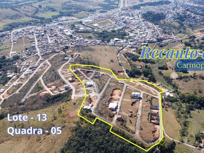 Terreno em Recanto Da Serra, Carmópolis De Minas/MG de 10m² à venda por R$ 68.988,00