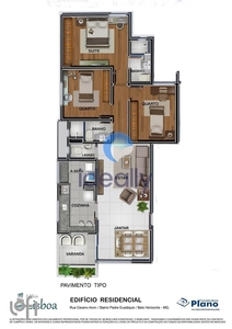 Apartamento à venda em Padre Eustáquio com 95 m², 3 quartos, 1 suíte, 2 vagas