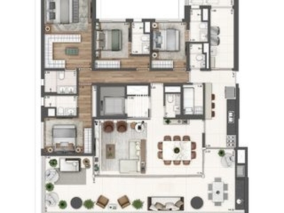 Apartamento em Campo Belo, São Paulo/SP de 206m² 4 quartos à venda por R$ 4.458.000,00