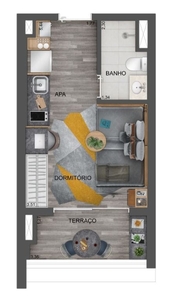 Apartamento em Chácara Santo Antônio (Zona Sul), São Paulo/SP de 48m² 1 quartos à venda por R$ 696.000,00