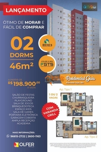 Apartamento em Jardim Aida, Guarulhos/SP de 46m² 2 quartos à venda por R$ 270.500,00