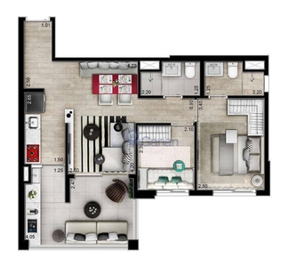 Apartamento em Pinheiros, São Paulo/SP de 60m² 2 quartos à venda por R$ 1.278.236,00