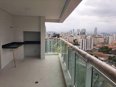 Apartamento em Ponta da Praia, Santos/SP de 185m² 3 quartos à venda por R$ 2.205.500,00