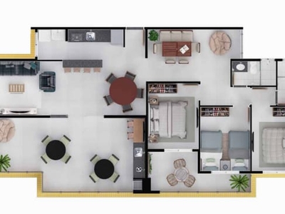 Apartamento em Praia Grande, Ubatuba/SP de 120m² 3 quartos à venda por R$ 919.000,00