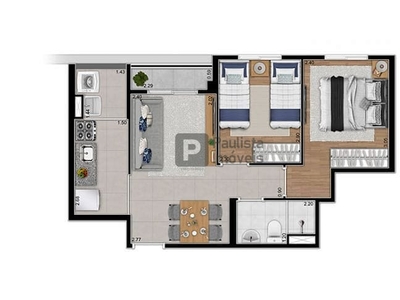 Apartamento em Socorro, São Paulo/SP de 42m² 2 quartos à venda por R$ 362.000,00