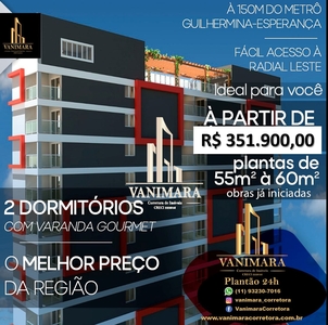 Apartamento em Vila Guilhermina, São Paulo/SP de 55m² 2 quartos à venda por R$ 350.900,00